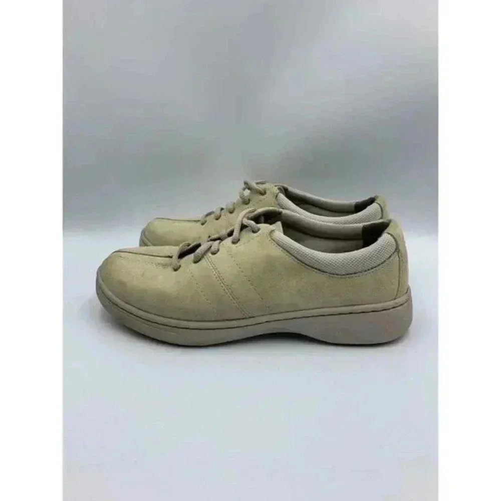 Dansko Womens Brandi T Sneaker Shoes Beige 4701162416 Leather 6.5-7 EU 37‎